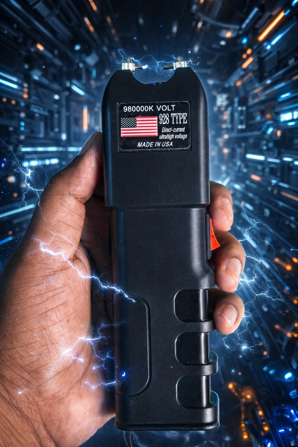 ⚡ Self Defense Stun Flashlight 928 Type USA 980000K Volt – Rechargeable-image-2 (1)